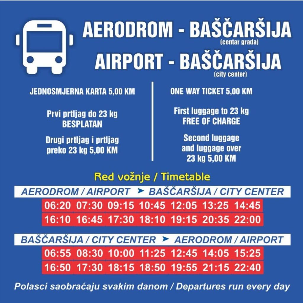 Bus to Sarajevo International Airport – Timetable, Prices and Travel Information
