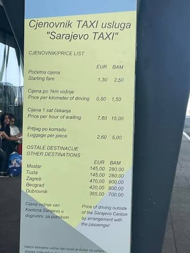 Taxi Services in Sarajevo and Surrounding Areas – Prices, Tips and Everything You Need to Know